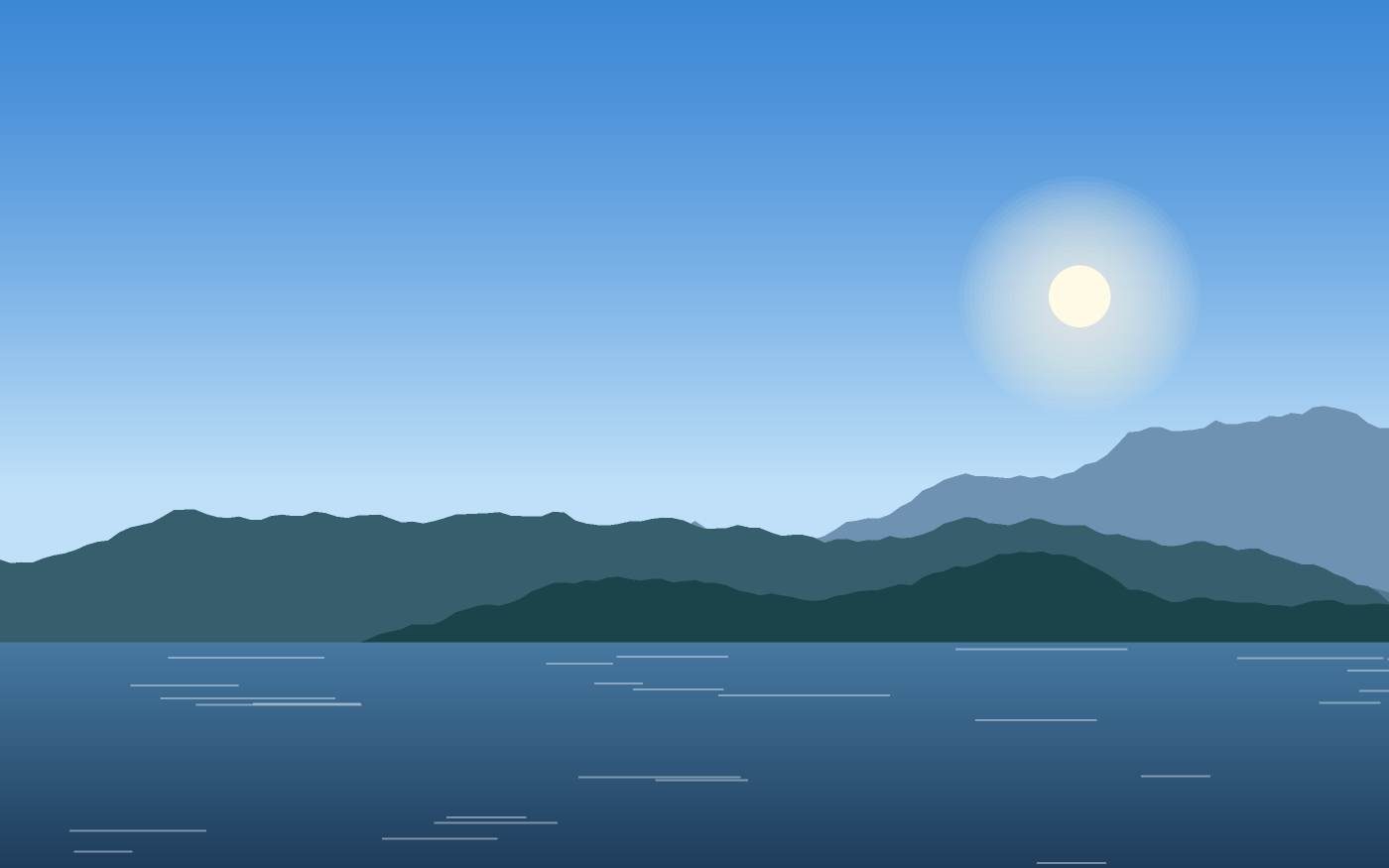 Ilustração de uma paisagem